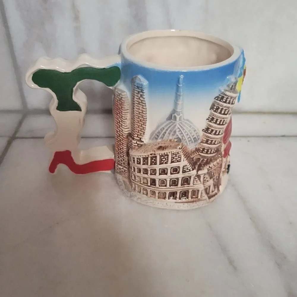 Italia 3D Souvenir Boot Handle Coffee Tea Mug 12 oz